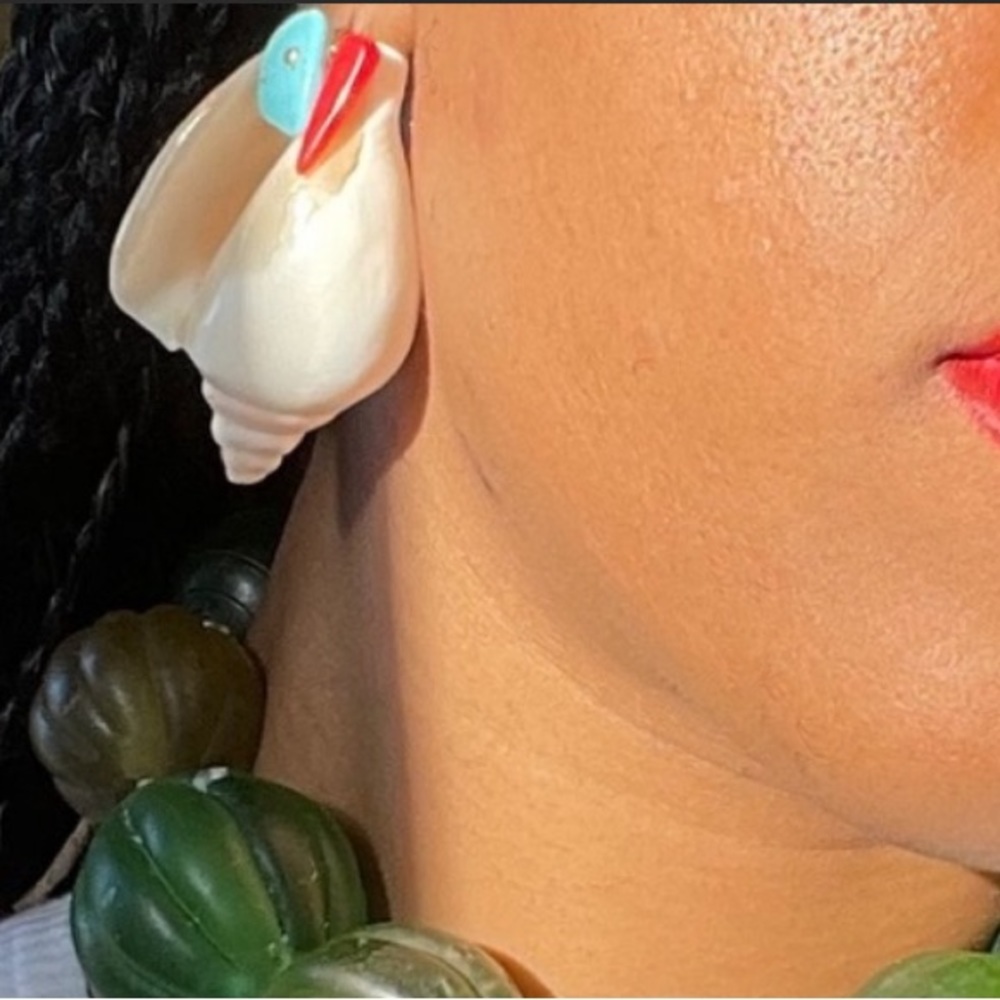 Shell Stud Earrings - image 1